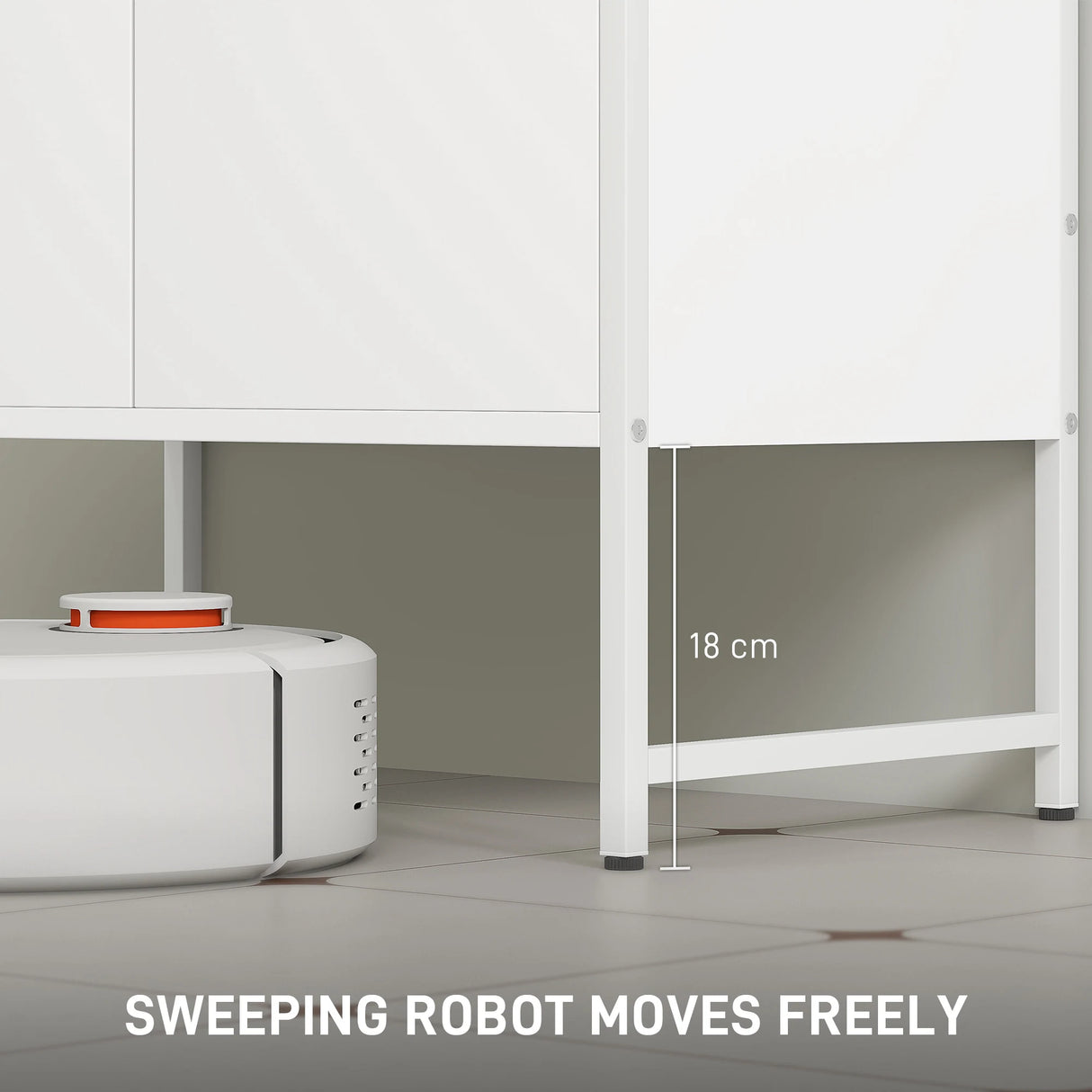 HOMCOM Bathroom Vanity Unit, Under Sink Storage Cabinet with Soft-Close Doors for Basin without or with Pedestal, White