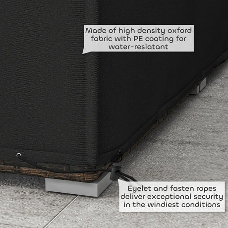 Outsunny 155 x 222cm Waterproof Furniture Cover - Black