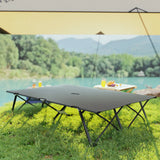 Outsunny Double Camping Cot Bed, with Bag - Charcoal Grey