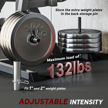 SPORTNOW Seated Leg Extension and Curl Machine, Adjustable Leg Raise Machine and Curl Machine with Plate Loaded for Hip, Thigh, Lower Body Workout