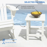 Outsunny Square Coffee Table, HDPE Tabletop and Frame for Porch, Garden, Side Table, 38 x 38 x 46 cm, White