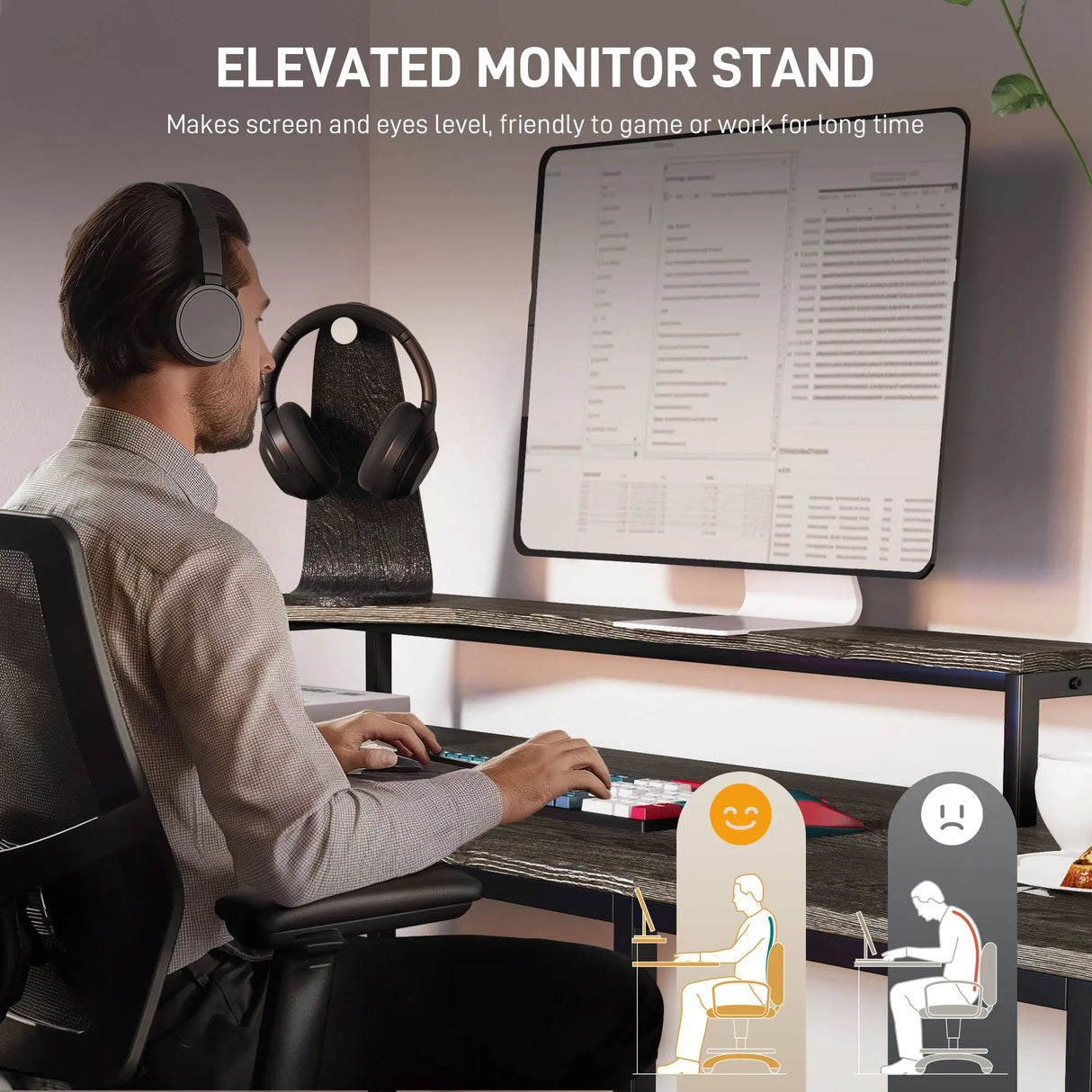 HOMCOM Industrial 'L' Shaped Multi-Work Desk - Charcoal Grey