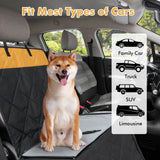 Dog Car Seat Cover with Mesh Window for Small and Medium Dogs-Black