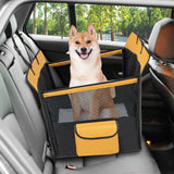 Dog Car Seat Cover with Mesh Window for Small and Medium Dogs-Black