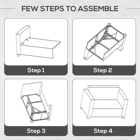 Outsunny Rattan Sofa, 2 Seater Garden Furniture with Soft Padded Cushion and Armrests, Wicker Garden Loveseat for Patio, Mixed Grey