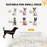 PawHut Eight-Panel Dog Playpen with Door, for Large Dogs, Indoors, Outdoors, 60cm Tall, Black
