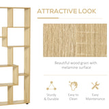 HOMCOM 8-Cube Bookcase, Tall Display Shelf, Standing Storage Rack for Study Room, Living Room, 70 x 24 x 178cm, Natural