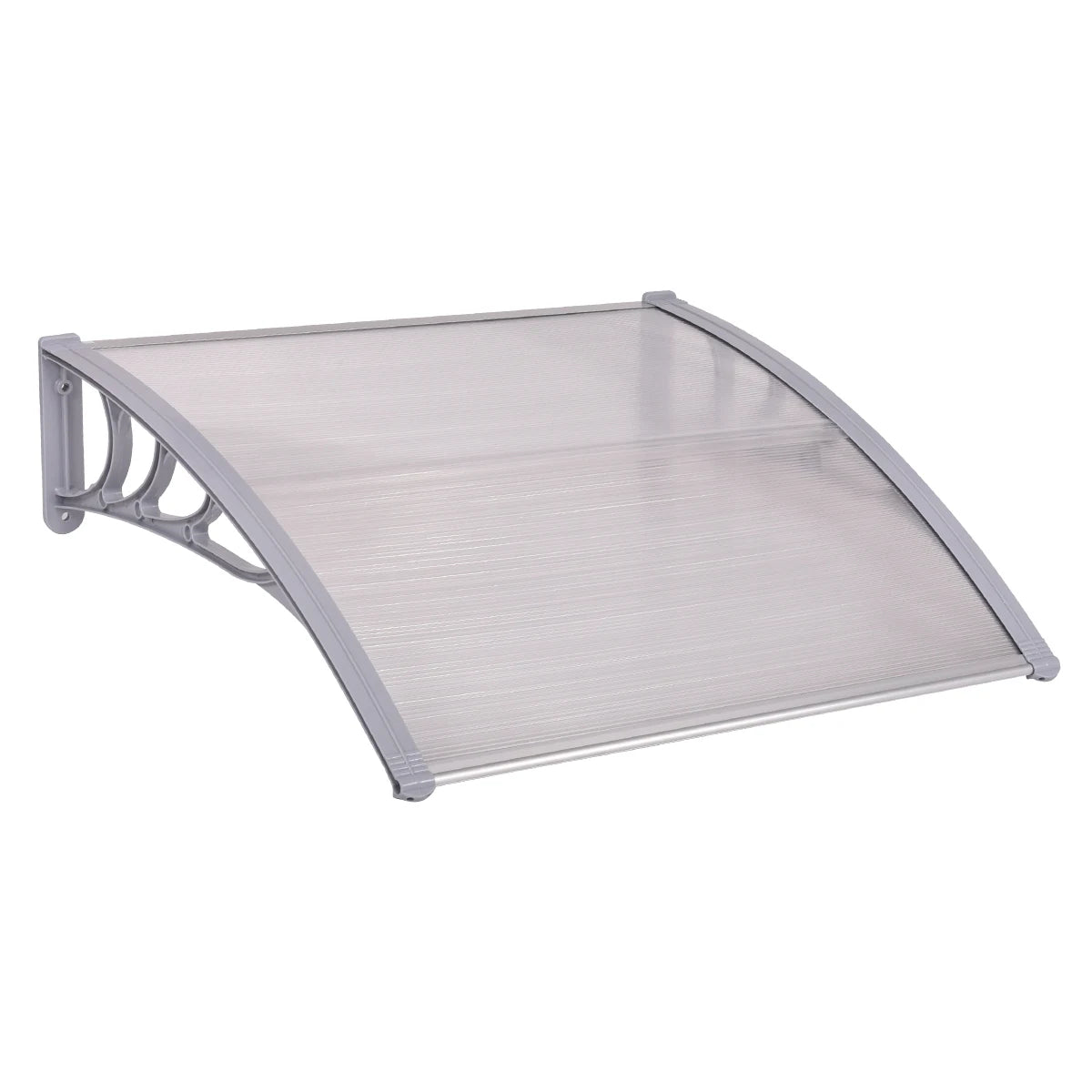 40 x 40 Inch Outdoor Polycarbonate Front Door Window Awning Canopy-Gray