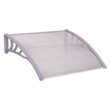 40 x 40 Inch Outdoor Polycarbonate Front Door Window Awning Canopy-Gray