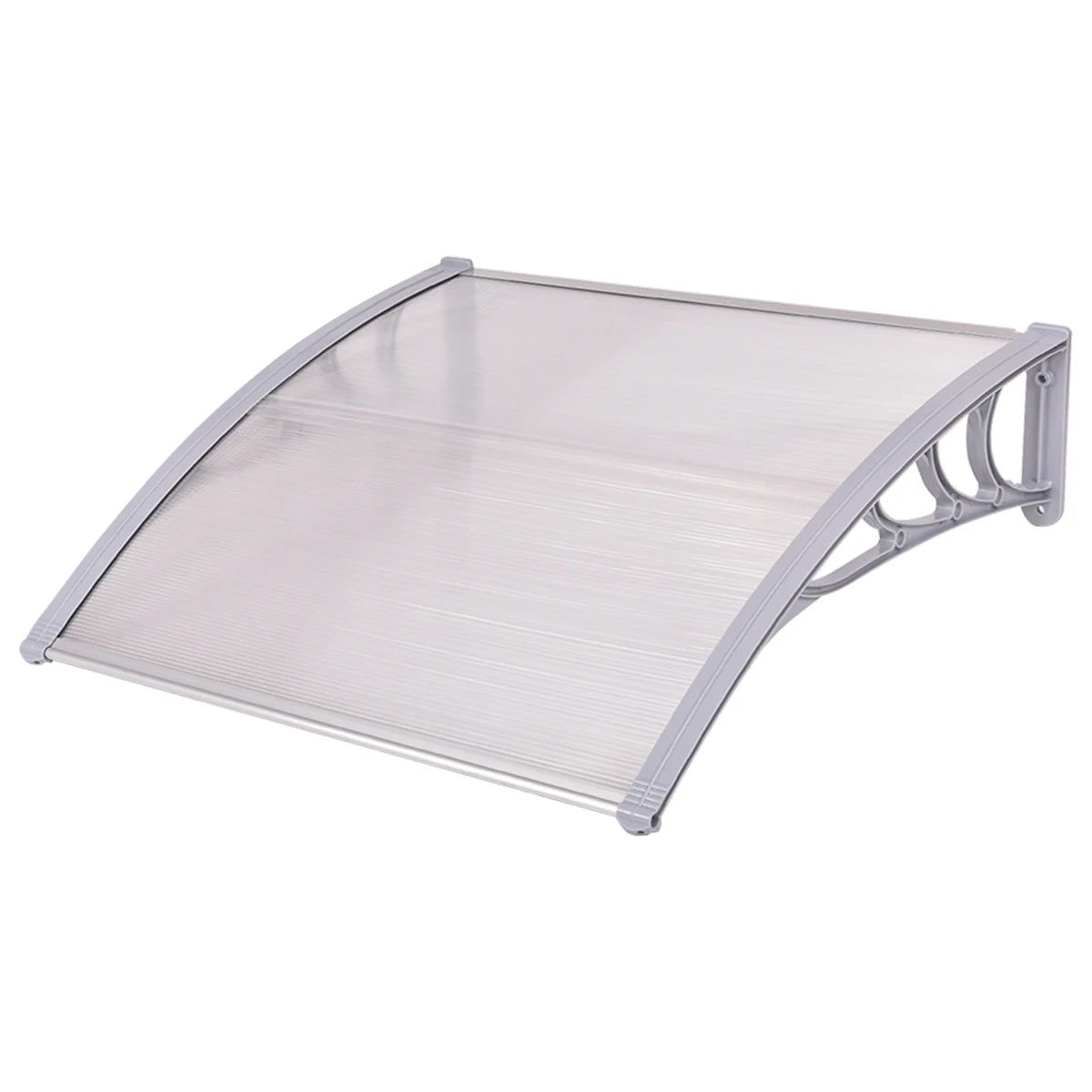 40 x 40 Inch Outdoor Polycarbonate Front Door Window Awning Canopy-Gray