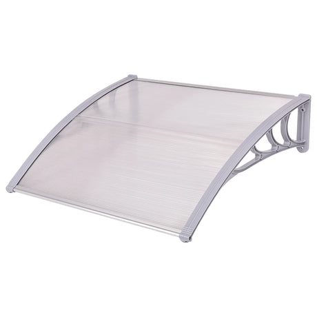 40 x 40 Inch Outdoor Polycarbonate Front Door Window Awning Canopy-Gray