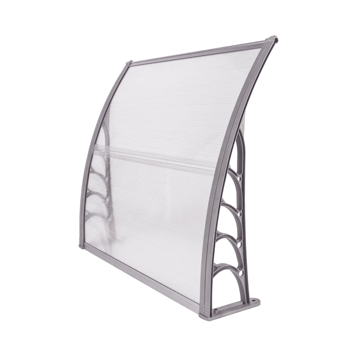 40 x 40 Inch Outdoor Polycarbonate Front Door Window Awning Canopy-Gray
