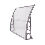 40 x 40 Inch Outdoor Polycarbonate Front Door Window Awning Canopy-Gray
