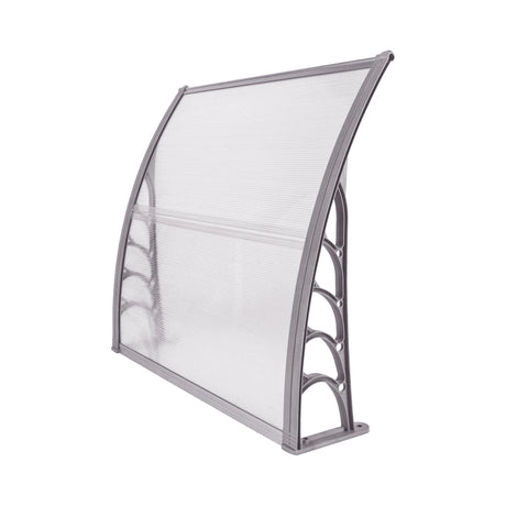 40 x 40 Inch Outdoor Polycarbonate Front Door Window Awning Canopy-Gray
