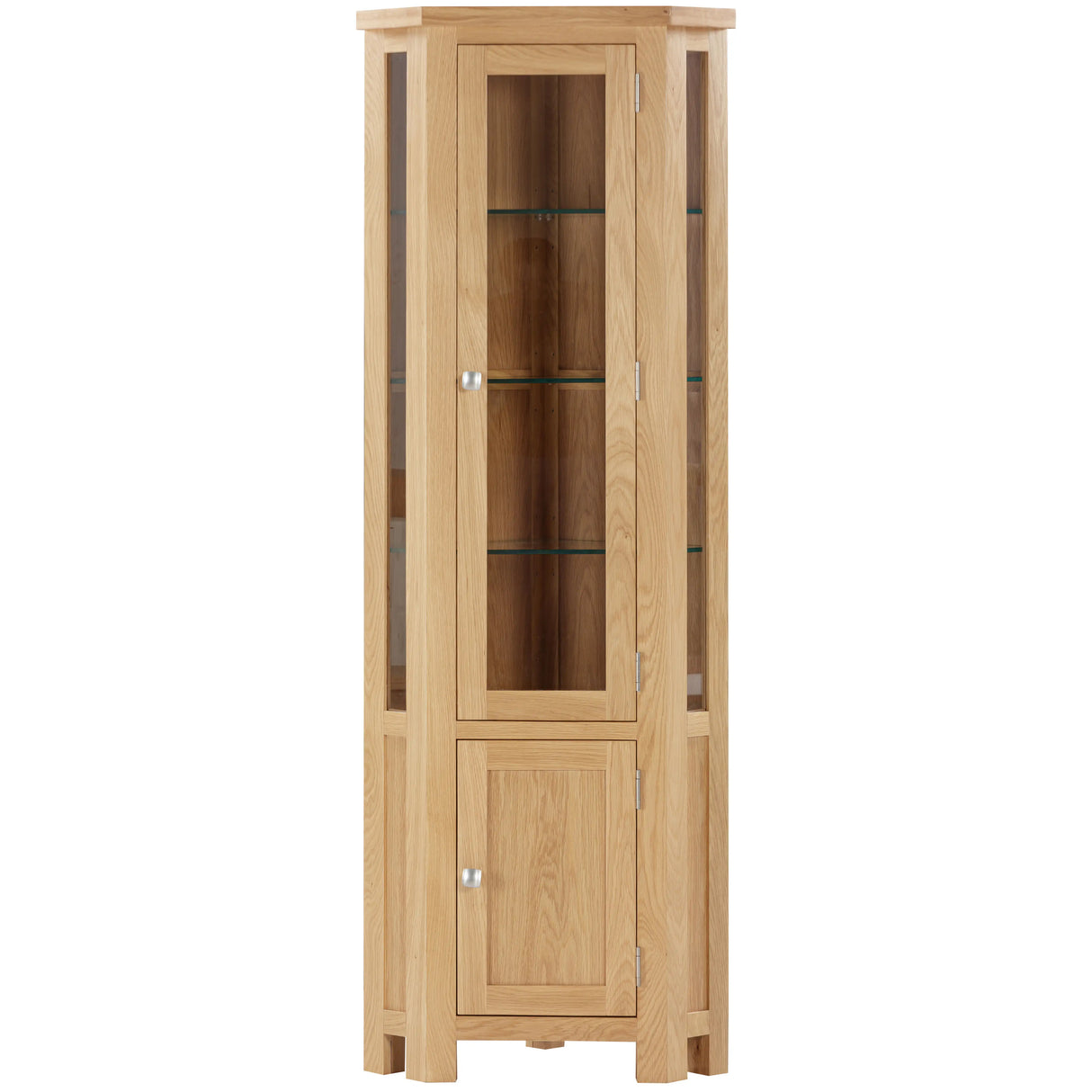 Glazed Corner Display Cabinet with Light (DOR085)