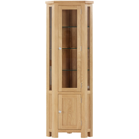 Glazed Corner Display Cabinet with Light (DOR085)