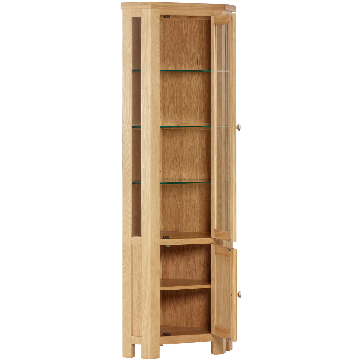 Glazed Corner Display Cabinet with Light (DOR085)