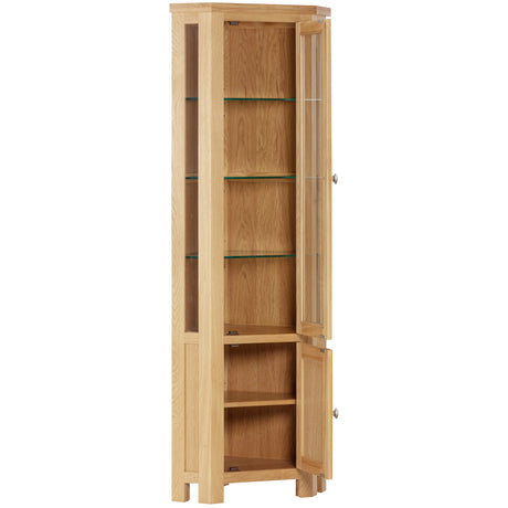 Glazed Corner Display Cabinet with Light (DOR085)