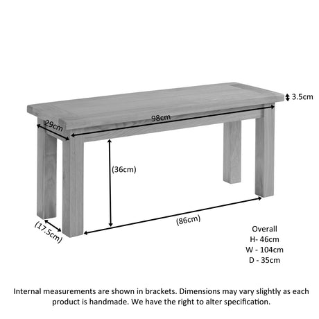 Medium Dining Bench