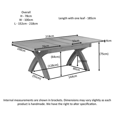 X-Leg Extending Table