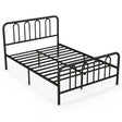Double/King Size Metal Bed Frame with Headboard and Footboard-Double Size