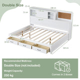 Single/Double Daybed Frame with 3 Storage Drawers-Double Size