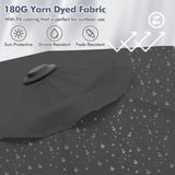 13FT Double-sided Patio Umbrella with Solar Lights for Garden Pool Backyard-Gray