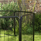 PawHut Steel 8 Panel Dog pen Pet Puppy PlayPen Grey