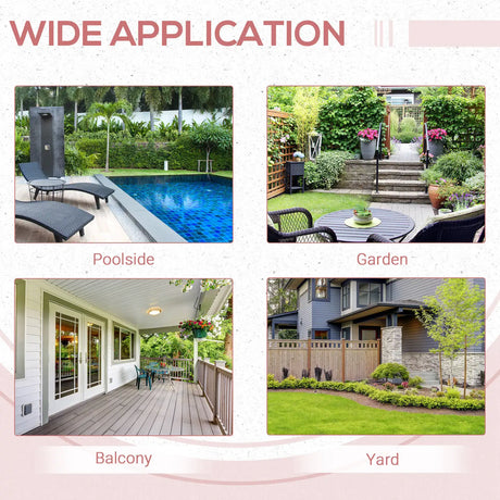 Outsunny Square PE Wicker Rattan Folding Table,Weather Resistant Wicker Weave Side Table with Steel Frame, Grey