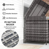 Outsunny 627 L Rattan Storage Box - Dark Grey