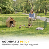 PawHut 8 Panel Pet Playpen for Small Dogs Indoor Outdoor 60 cm Height