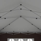 Outsunny 3 x 6 m Pop Up Gazebo with Sides and Windows, Height Adjustable Wedding Camping Party Tent Canopy Marquee with Storage Bag for Garden, Event, Brown