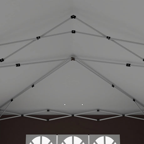 Outsunny 3 x 6 m Pop Up Gazebo with Sides and Windows, Height Adjustable Wedding Camping Party Tent Canopy Marquee with Storage Bag for Garden, Event, Brown