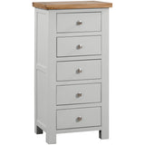 5 Drawer Tall Chest (DPT002 - MOON GREY)
