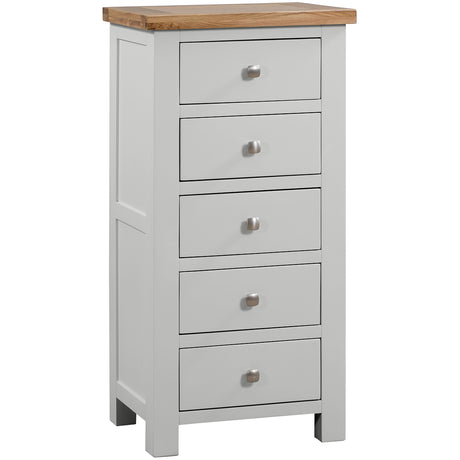 5 Drawer Tall Chest (DPT002 - MOON GREY)