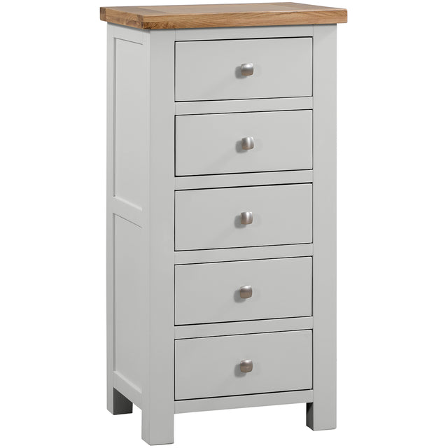 5 Drawer Tall Chest (DPT002 - MOON GREY)