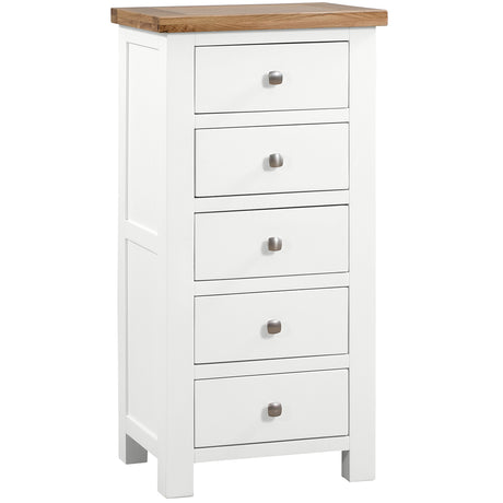 5 Drawer Tall Chest (DPT002 - WHITE)
