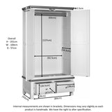 Double Robe With 2 Drawers (DPT032 - IVORY (NS))