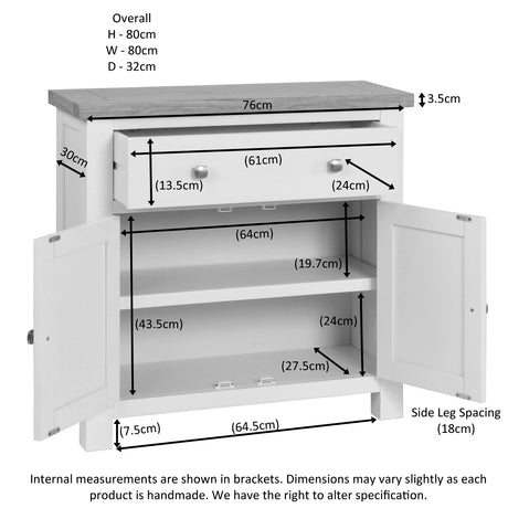 Compact Sideboard (DPT050 - WHITE)