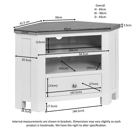 Corner TV Unit (DPT073 - IVORY)