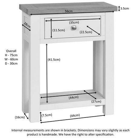 1 Drawer Console Table (DPT078 - WHITE)