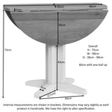 Drop Leaf Dining Table (DPT089 - WHITE)