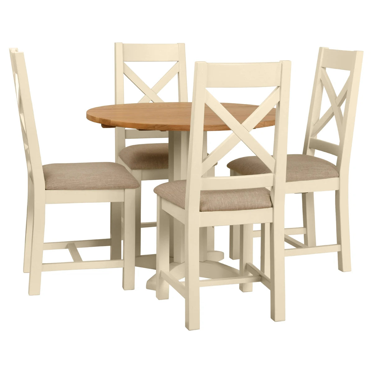 Drop Leaf Dining Table (DPT089 - IVORY)