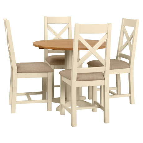 Drop Leaf Dining Table (DPT089 - IVORY)