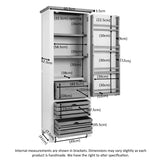 Single Larder Cupboard (DPT137 - WHITE)