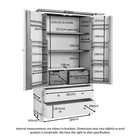 Double Larder Cupboard (DPT138 - WHITE)