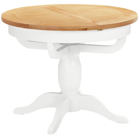Round Extending Pedestal Table (DPT140 - WHITE)