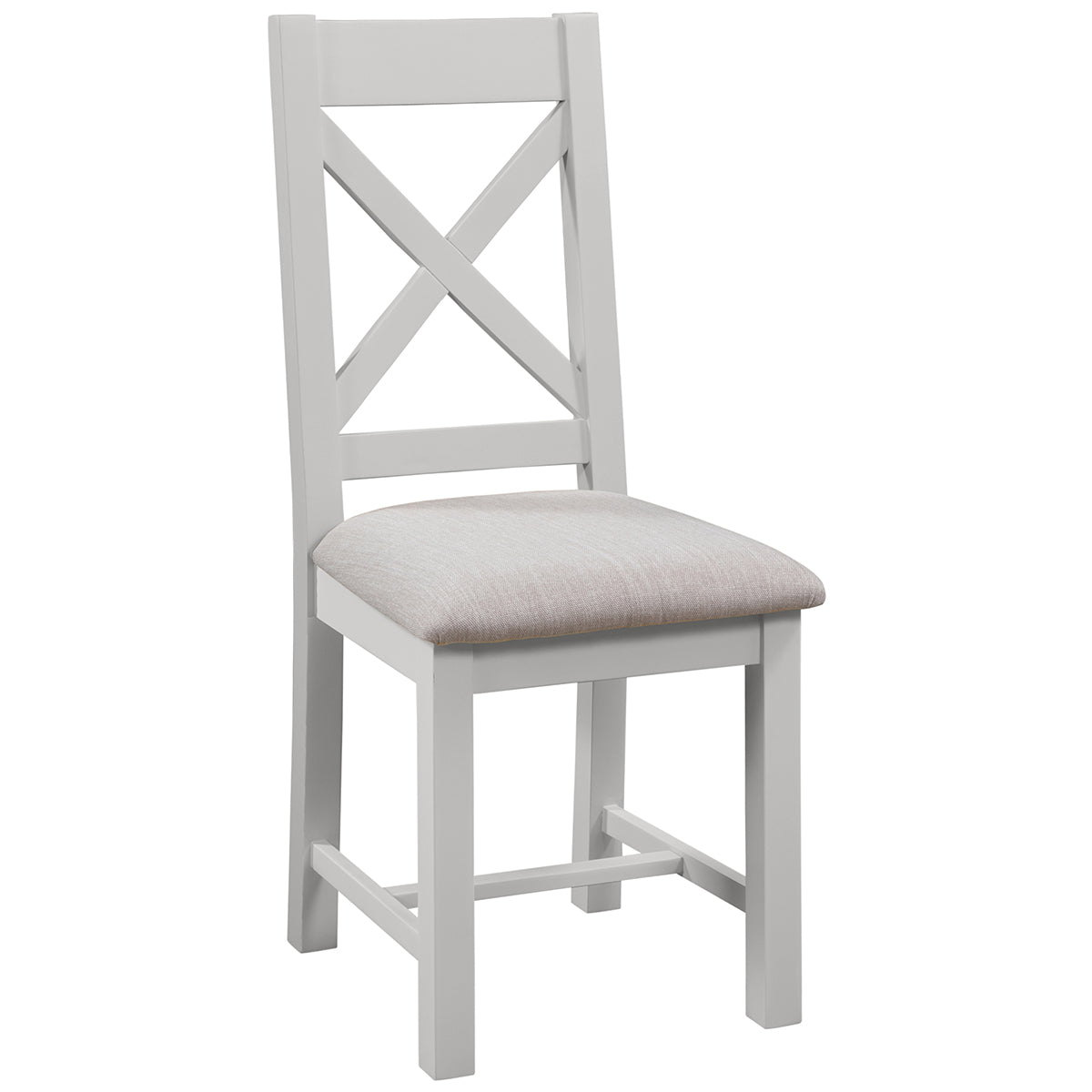 Cross Back Chair With Fabric Seat (DPT150 - MOON GREY)