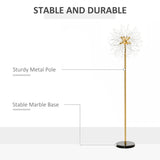 HOMCOM 160cm Dandelion-Crystallite Floor Lamp, with Foot Switch