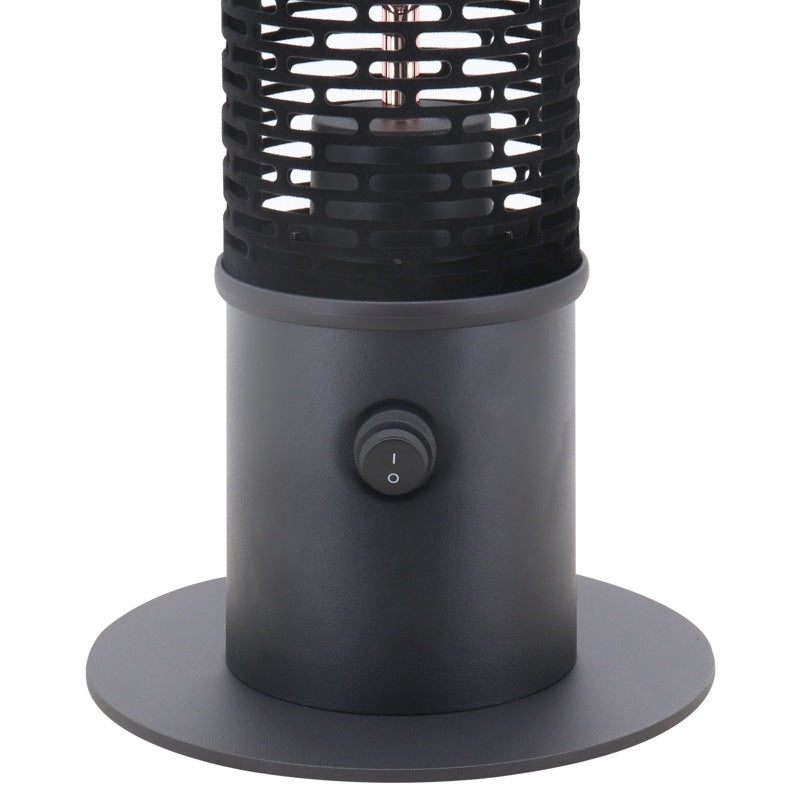 Outsunny Table Top Patio Tower Heater with Cool Touch Felt Mesh Cover, 1.2kW Infrared Outdoor Electric Heater with IP54 Rated Weather Resistance, Tip Over Safety Switch, 1.8 m Power Cord, Φ20 x 65 cm